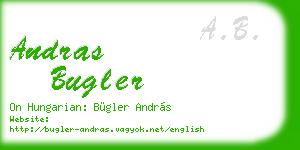 andras bugler business card