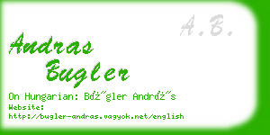 andras bugler business card